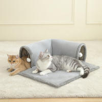 Cama Para Gato Con Túnel Multifuncional Para Gatos De Interior Con Bolas Colgantes Cama De Actividades Para Gatos Material De Algodón 100% - details 4