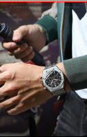 Reloj De Pulsera De Cuarzo Para Hombre BINBONG B0161 Marca De Lujo Acero Inoxidable Resistente Al Agua 30M Cronógrafo Estilo De Negocios - details 5
