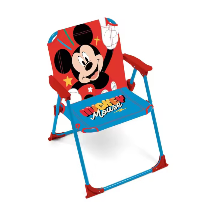 Silla Plegable con Brazos de 38x32x53cm Animado, Silla para  Niños para Playa, Camping, Ligero y  Cómodo de Transportar, Silla Infantil, Resistente y segura, Uso interior o Exterior Dispone de cierre de seguridad para Evitar el plegado durante su uso - 1