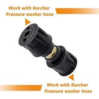Adaptador De Liberación Rápida Para Lavadora De Alta Presión Karcher Conector De Tubo a Tubo Material Metálico Ajustable - details 4