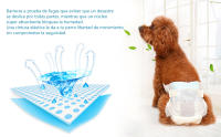 SMELL & SMILE Pañales Desechables para Perro Pañales para Perros Hembra Pañal Sanitarios para Perro Mascotas Bragas Higiénicas Suaves absorbentes (L) - details 1