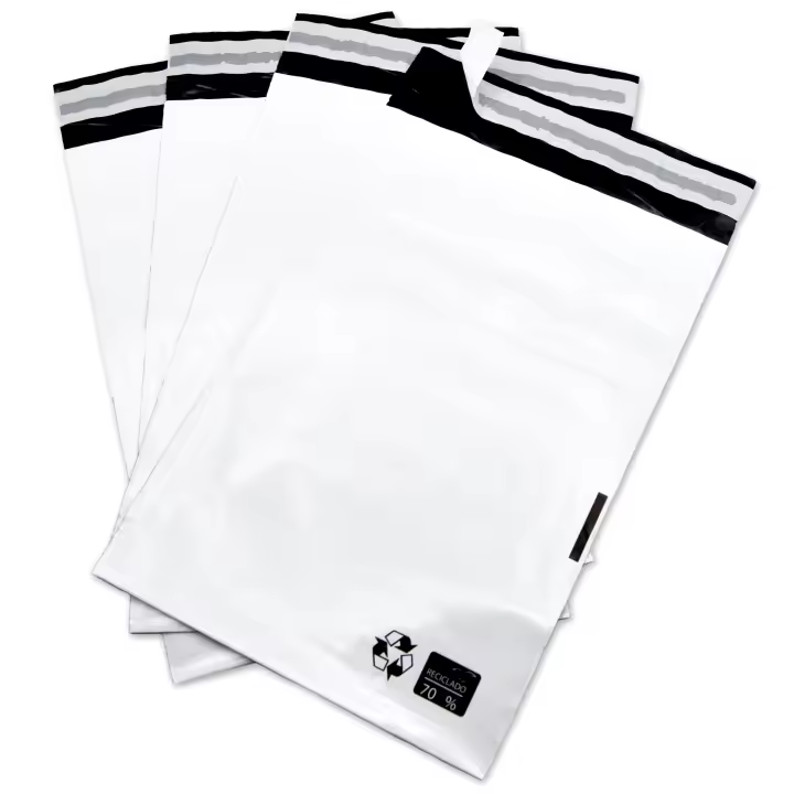 Bolsas de Envíos, Sobres de Plástico para Enviar Ropa, Calzado, Accesorios, etc. Bolsa de Plástico Color Blanco Resistente y Segura, Bolsas de Embalaje para Envíos - Ofituria (500 unds, 250x350+40mm) - 1