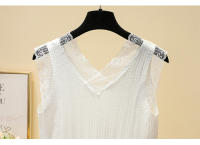 Top De Encaje Ligero Para Mujer Con Cuello En V Y Mangas Sin Mangas Camiseta Vestido De Verano Para Chicas Jóvenes Estilo Fairycore - details 5