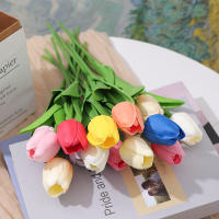 5/10Pcs Bouquet De Tulipes Artificiales PE Espuma Flores Falsas Para Decoración De Bodas Ceremonias Hogar Jardín Decoración De Fiesta - details 7