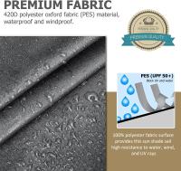 Vela de sombra rectangular, resistente y transpirable para jardín terraza camping piscina fiesta, Anti uv, con cuerda (3x4m, gris) - details 1