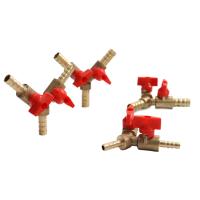 Adaptador De Conector De Tubo De Bola De Apagado Tipo Y De Latón Para Combustible Gas Agua Aceite Aire 6/8/10/12mm Tríptico - details 0