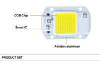 Lámpara De Diodo Matriz COB LED Alta Potencia 20W 30W 50W Con Lente Y Reflector 110V 220V IC Inteligente Para DIY Farol De Inundación - details 7