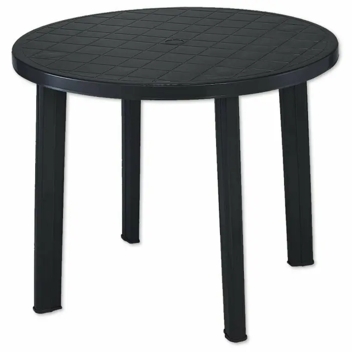 PROGARDEN - Mesa Resina Tondo Antracita 90 Cm - Alta Calidad - 1