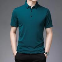 Camisa Polo Para Hombre 2025 Color Sólido Estilo Business Casual Verano Moda Transpirable Y Cómoda Manga Corta Material Poliéster - details 6