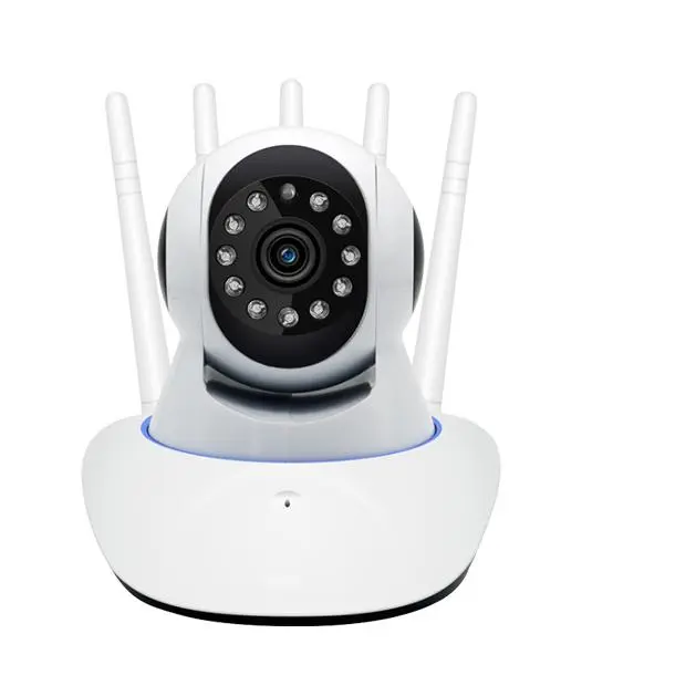 Cámara de vigilancia IP WiFi con visión nocturna, notificaciones en tiempo real, compatible con tarjeta SD, detección y seguimiento de movimiento (blanca) - 1