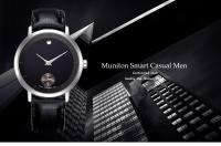 Reloj De Cuarzo Para Hombre SINOBI Original Con Correa De Cuero Moda Y Diseño Simple Resistentes Al Choque Y Al Agua - details 0