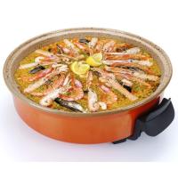 BeproHome Tekno Cheff Grill Natural Stone Evolution 40 cm  Pizza Pan, Paellera con Tapa Vidrio y Mangos tacto frio - details 0