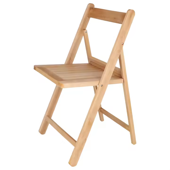 Wellhome Silla Plegable Norte en Madera de Haya Acabado en Aceite 43x47x79 Cm - 1
