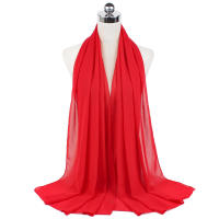 Nueva Elegante Bufanda De Mujer 2023 Modesta En Chiffón Sólido Tamaño Grande Abrazadora Para Cabeza Y Cuello Protección Solar Estilo Fashion - details 18