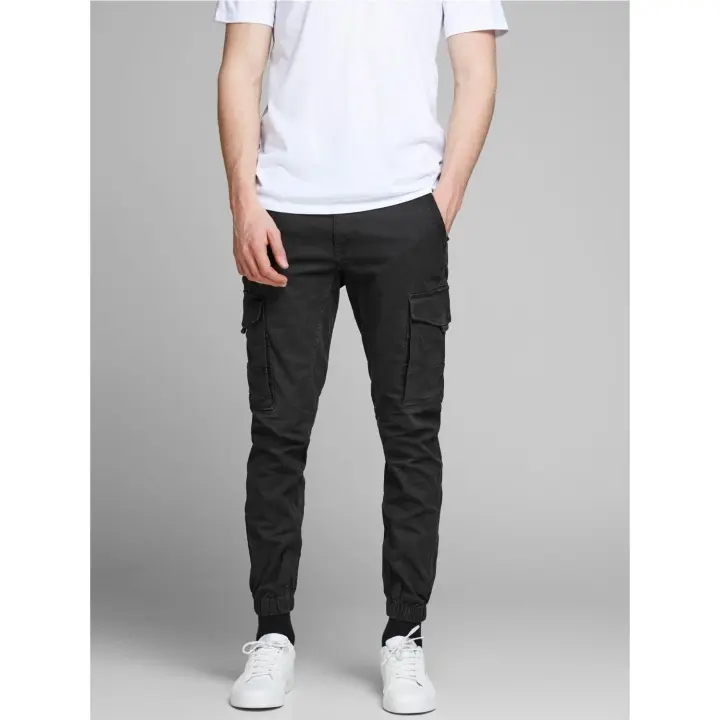 Pantalón Hombre Jack & Jones Modelo Paul Flake Cargo Color Negro - 1