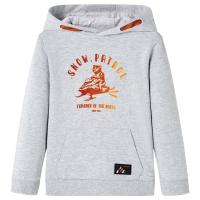 Sudadera infantil con capucha y naranja 128 en color Azul marino/Gris - details 1