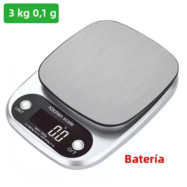 Báscula De Cocina Digital Con Pantalla LCD Botón Táctil Multifunción Acero Inoxidable Medición Precisa De 0.1g Herramientas De Cocina - 1