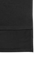 Vestido Corto Negro De Moda Con Diseño De Abertura Lateral Casual Y Versátil Vestido De Polyester Con Estiramiento Medio - details 6