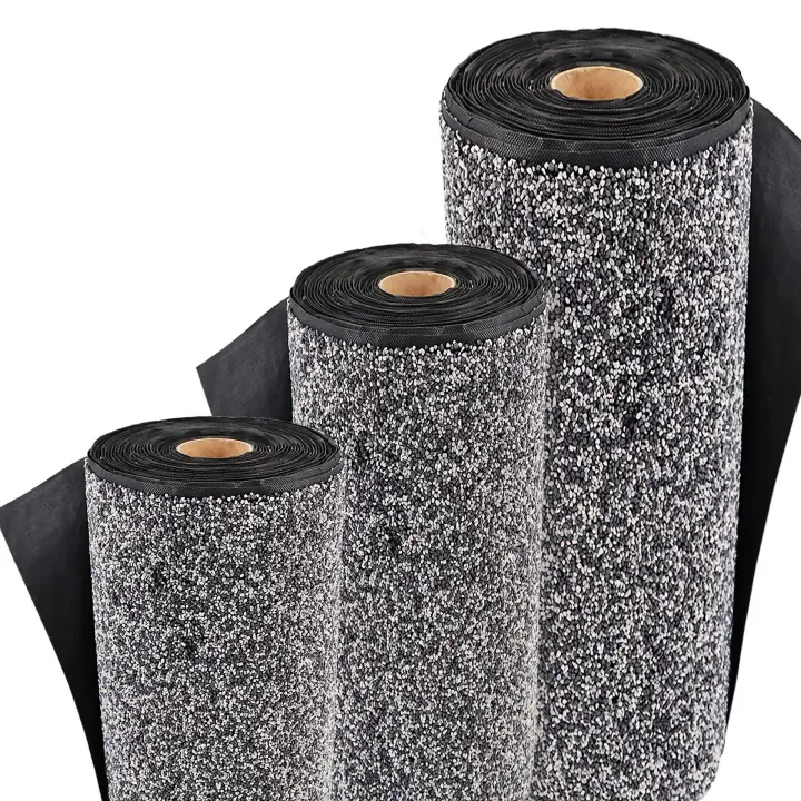Revestimiento de piedra de 1m x 0,4m de ancho para borde de estanque, revestimiento de grava para estanque, gris - 1