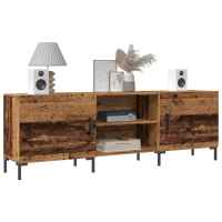 vidaXL Mueble de TV madera de ingeniería 150x30x50 cm en color Roble ahumado/Marrón roble/Roble artisan y más | almacenamiento funcional diseño moderno para baño dormitorio sala - details 5