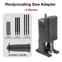 Adaptador De Sierra Reciprocante Para Broca Eléctrica Herramienta Portátil De Corte De Madera Con Hojas De Sierra De 100/132/152mm Peso 0.4/0.45kg - details 5