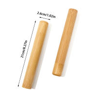 Estuche De Dientes De Bambú Natural Para Adultos Accesorios De Cepillo De Dientes Ecológico Y Hecho a Mano Tamaño 21 Cm - details 0