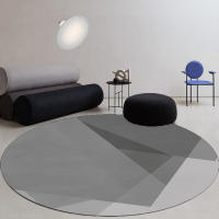 Carpetas Redondas De Piso Resistente a La Suciedad Para Dormitorio Escritorio Juego De Silla Giratoria Estudio Sillín Bajo - details 2
