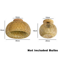 Lámpara De Techo De Bambú Tejida a Mano Estilo Chino Luz De Techo Rattan Wicker Arte De Madera Para Decoración De Hogar Cocina Restaurante - details 3