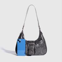 Bolso De Motociclista Vintage Para Mujer Primavera Verano Nueva Bandolera Con Hombro Solo Con Sensación De Sophisticación Material PU Cierre De Cremallera Estilo Punk - details 6