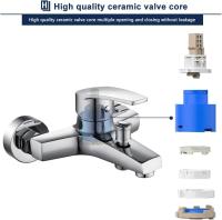 Grifo de bañera de baño, Grifo de Ducha, aireador extraible de la superficie cromada de Cobre para Baño - details 4