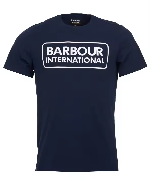 Barbour International Essential Large Logo T-Shirt Navy - 1