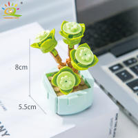 Bloques De Construcción HUIQIBAO MOC Con Plantas Succulentas Y Flor Eterna Jardín Bonsái Romántico Para Adultos Y Niños - details 8