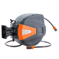Carrete de Manguera Automático Arebos | Enrollador de Manguera | Manguera de Jardín 30m | Giratorio 180° | Naranja - details 6