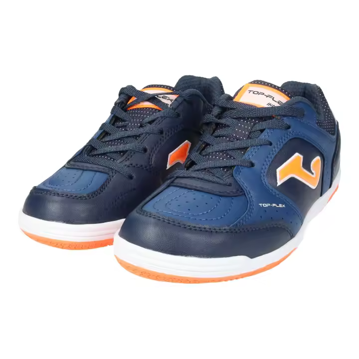 Deportivos marca JOMA para niño en color marino. Zapatillas de fútbol para niños, color marino con detalles en fosforito, diseño anatómico - 1