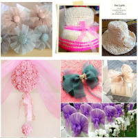 Cintas De Organza Blancas Transparentes Para Regalos Y Decoración De Navidad Y Bodas 12/15/20/25/40mm 50 Yardas - details 11