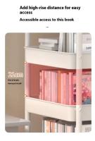 Carro De Almacenamiento Móvil Con Ruedas Organizador De Cocina Para Snacks En El Dormitorio Y Sala De Estar Estante Multicapa De Plástico Para El Hogar - details 11