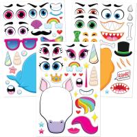 Pegatinas Para Hacer Caras De Animales Mixtas Y Combinadas Para Niños Con Safaris Marinos Y Fantasía Manualidades Para Niños - details 1