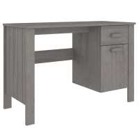 vidaXL Escritorio HAMAR madera maciza de pino gris claro 113x50x75 cm - details 1
