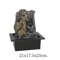 Gissed - Fuente Decorativa con Elefantes y Cascada, Diseño Relajante y Natural, Ideal para Decoración de Hogar, Oficina o Jardín, Estilo Zen con Circulación de Agua, Fabricada en Resina de Alta Calidad, Perfecta para Crear Ambientes Tranquilos y Elegantes - details 1