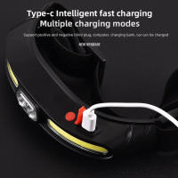 Linterna Frontal COB+LED Potente 210° Ancho Banda Ajustable Recargable USB C Luz Roja Adaptable Para Senderismo Camping Autodefensa - details 7