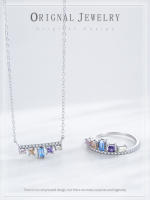 Zenyth-collar con Colgante de circón Geométrico para Mujer, anillo de Plata de Ley 925, accesorios de Boda, Conjunto de joyería de regalo - details 0