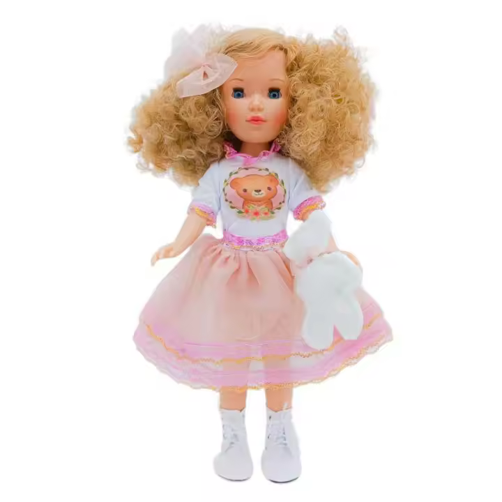 Muñeca Pepa's Vidal Rojas Dolls original 41 cm. 100% vinilo colección vestido gasa. Fabricada en España por Folk Artesanía. - 1