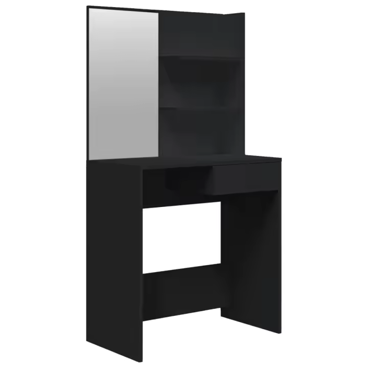 Tocador con espejo negro 74,5x40x141 cm - 1