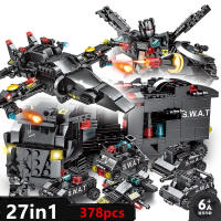 Nueva Kit De Bloques De Construcción DIY 6en1 Coche Policial Helicóptero Misil Vehículo Militar Para Niñas Modelo De Película Juguete Educativo Para Niños - details 0