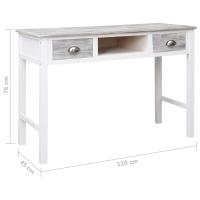 vidaXL Escritorio de madera gris 110x45x76 cm - details 7