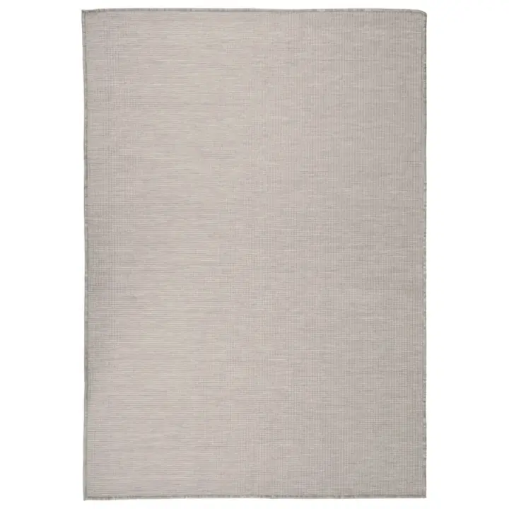 vidaXL Alfombra de exterior de tejido plano gris taupe 160x230 cm - 1
