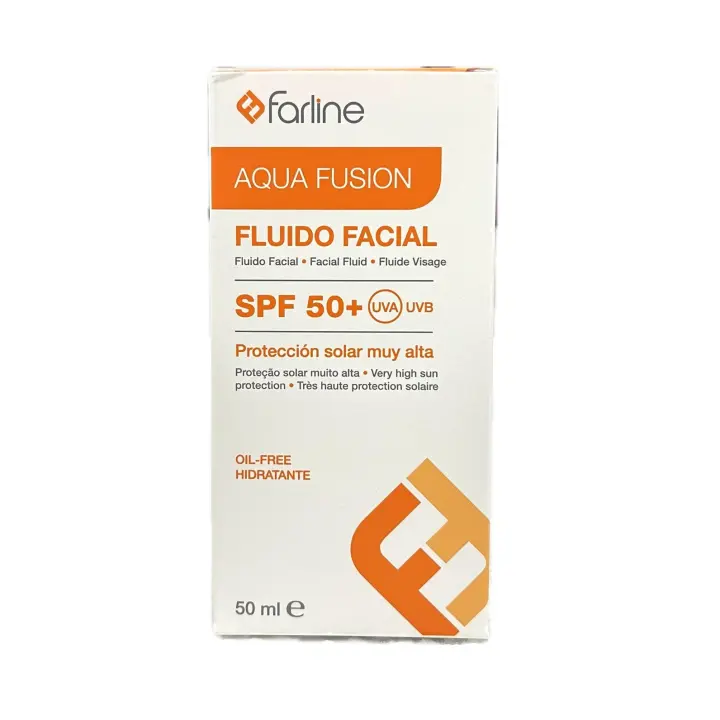 Farline Solar Fluido Facial SPF 50+ Aqua Fusion Oil-Free Hidratante 50ml - 1
