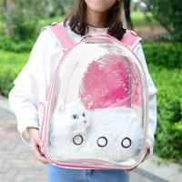 Portadores de mochila de gato, mochila de burbuja para mascotas, mochila de cápsula para mascotas transpirable Aerolínea aprobada espacio pequeño (rosa) - details 3