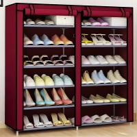LUTODY - Zapatero, Organizador de zapatos de tela textil auxiliar, Compacto de varios niveles, Vertical , Tubo metal, Plegable, Vestidor portátil para recibidor, Entrada, Sala de estar, Salón, Ligero y resistente - details 4