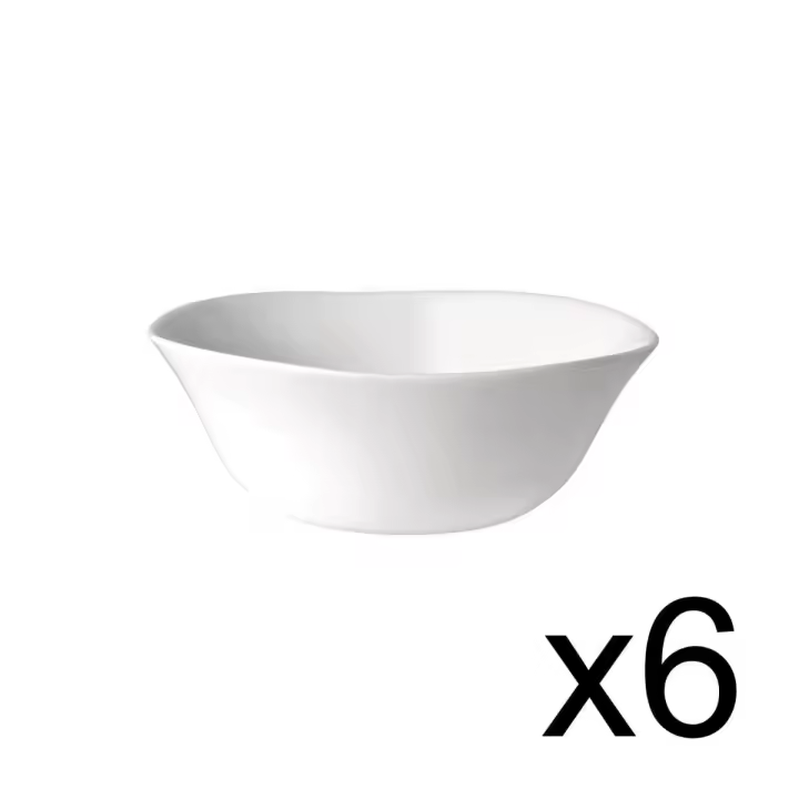 BORMIOLI ROCCO PARMA 6 Bol Opal 14CM Blanco Brillo Fabricado en España Reciclable - 1
